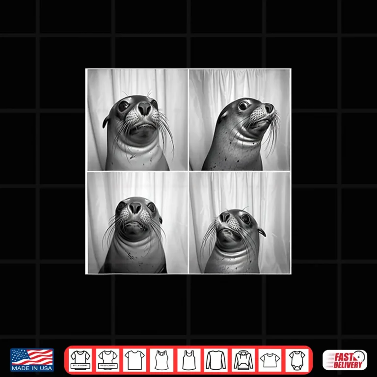 Design Cute Seal Pup Face Portrait Unique Sea Animal Photobooth Shirt