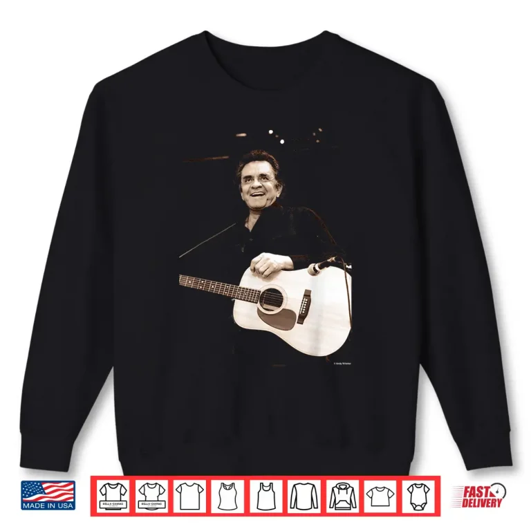 Sweatshirt Johnny Cash Playing Live Glastonbury 1994 By Andy Willsher Shirt