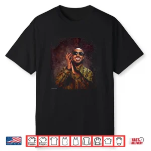 Motown Artist Stevie Wonder Portrait By Michael Grecco Shirt