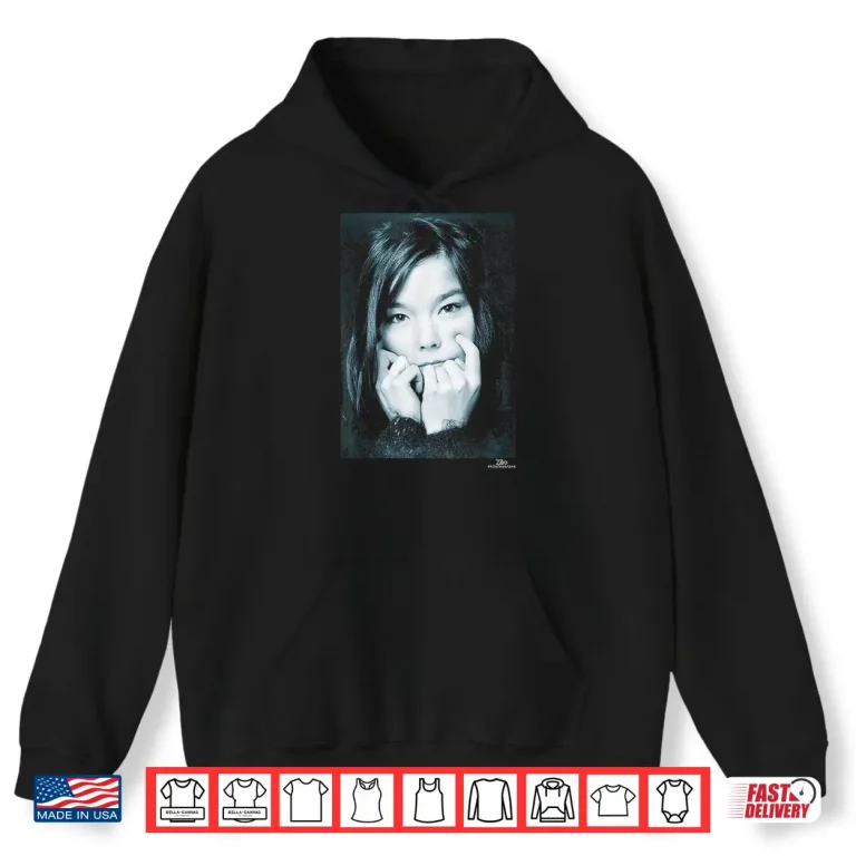 Hoodie Bjork Debut Tour 1993 Photo by Phil Nicholls Shirt