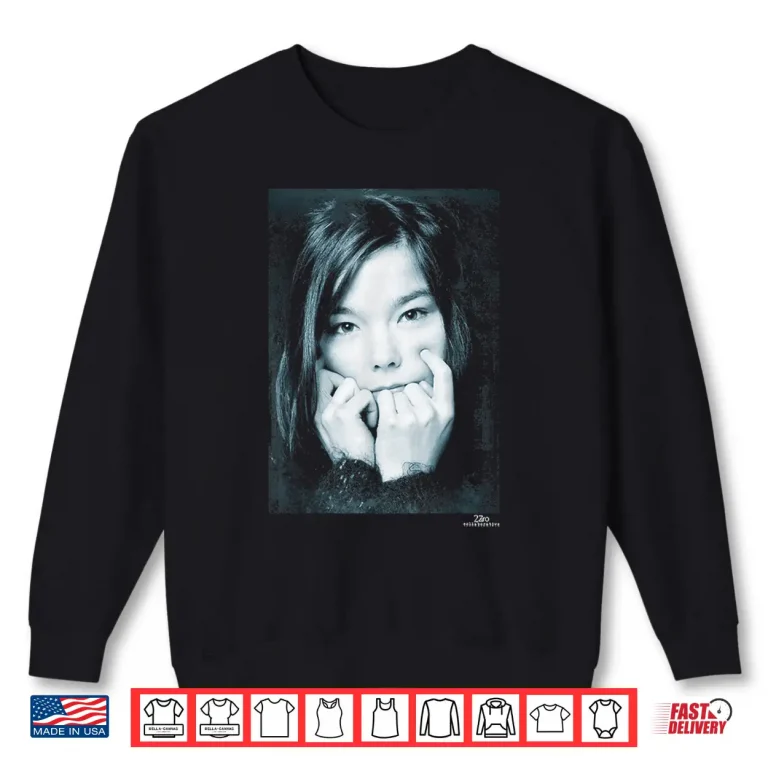 Sweatshirt Bjork Debut Tour 1993 Photo by Phil Nicholls Shirt