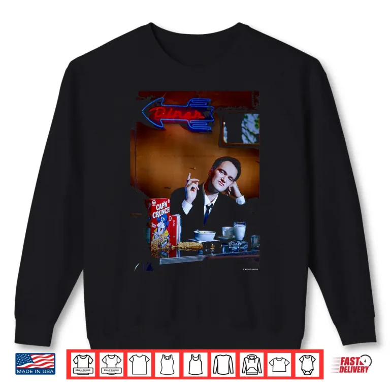 Sweatshirt Cult Film Director Quentin Tarantino LA Diner Michael Grecco Shirt