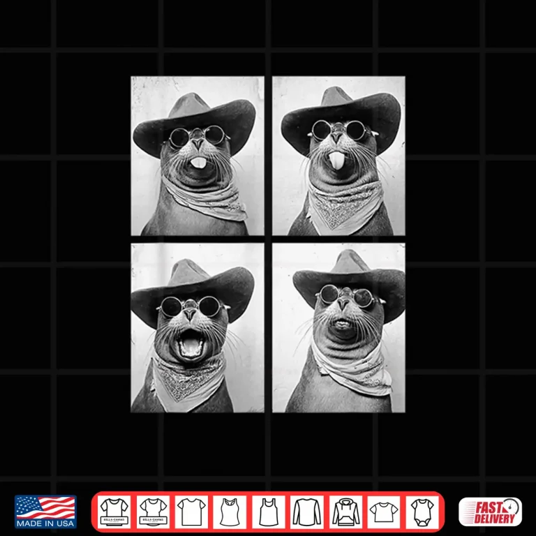 Design Cowboy Seals with Sunglasses Animal Photo Booth Western Shirt