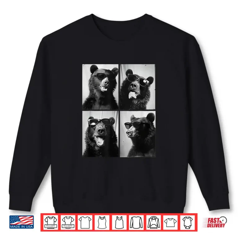 Sweatshirt Funny Bears with Sunglasses Cool Forest Animal Photography Shirt