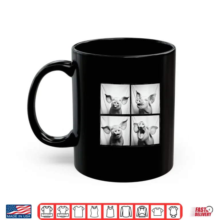 Mug Happy Pig Face Portrait Hog Farmer Funny Farm Animal Shirt