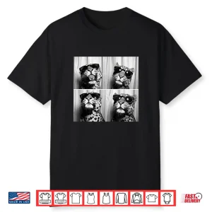 Leopard Face Wearing Sunglasses Funny Animal Leopard Graphic Shirt