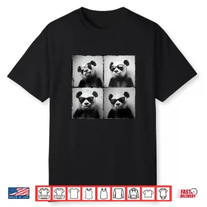 Panda In Sunglasses Safari Zoo Animal Funny Panda Face Shirt