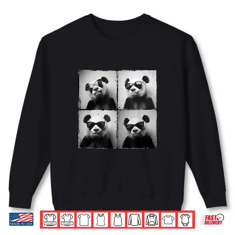 Sweatshirt Panda In Sunglasses Safari Zoo Animal Funny Panda Face Shirt