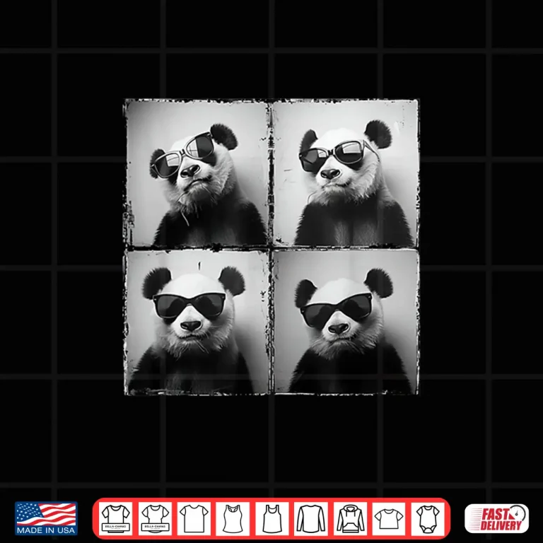 Design Panda In Sunglasses Safari Zoo Animal Funny Panda Face Shirt