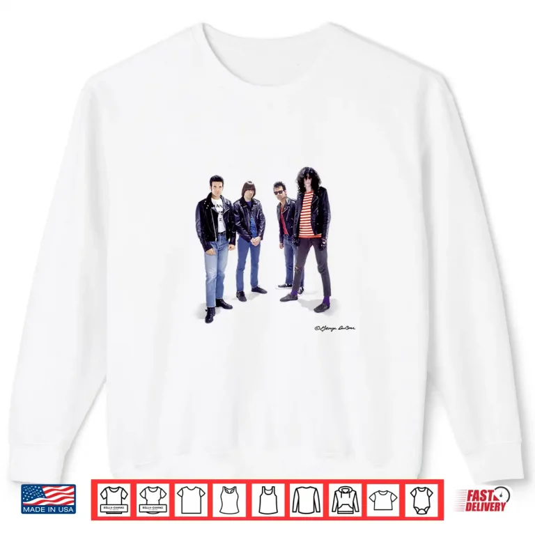 Sweatshirt Ramones Punk Band Portrait With Clement Burke George DuBose Shirt