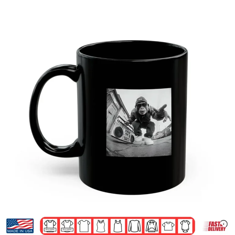 Mug Retro Hip Hop Monkey Street Art Graphic Shirt