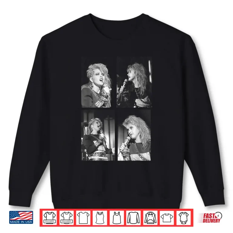Sweatshirt Singer Cyndi Lauper Live Shots By Allan Ballard Shirt