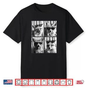 Cute Foxes With Sunglasses Cool Fox Animals Photo Booth Shirt
