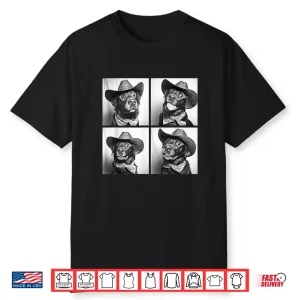 Cute Labradors Retriever Western Cowboy Dogs Photo Booth Shirt