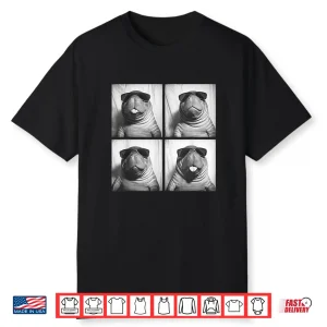 Funny Manatee With Sunglasses Photo Booth Animal Humor Meme Shirt