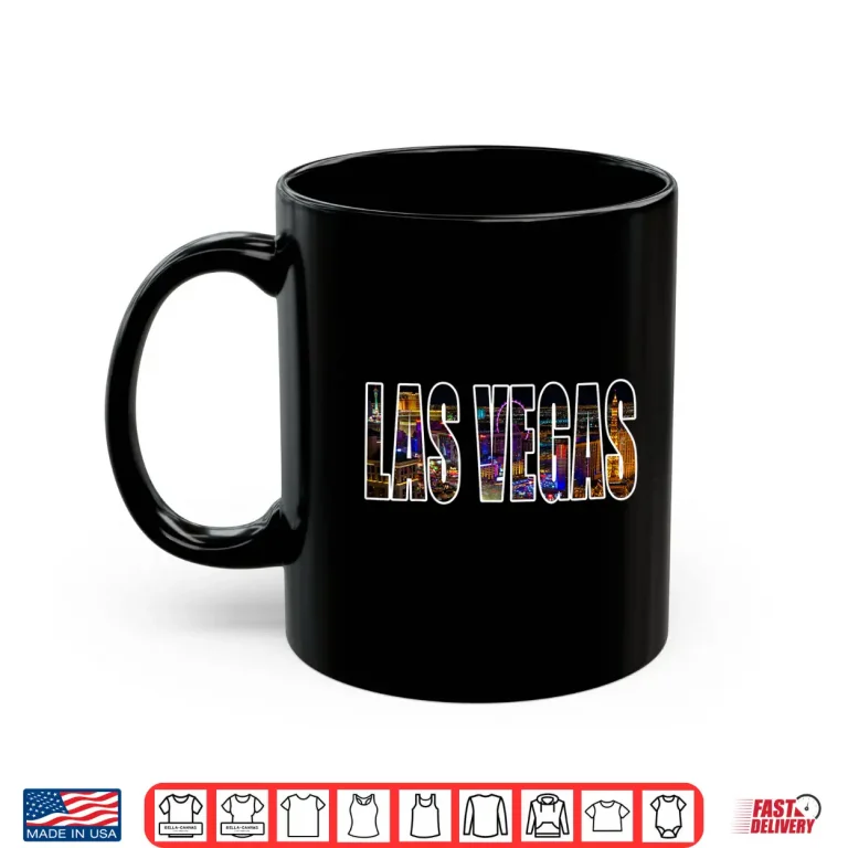 Mug Las Vegas Nevada Urban Skyline Photography Font Shirt