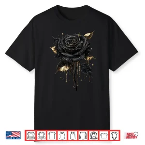 Black Rose Flower Botanist Garden Flower Rose Professional Shirt