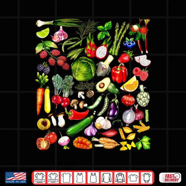 Design Cottagecore Vintage Vegetables Art Veggie Vegan Gardening Shirt