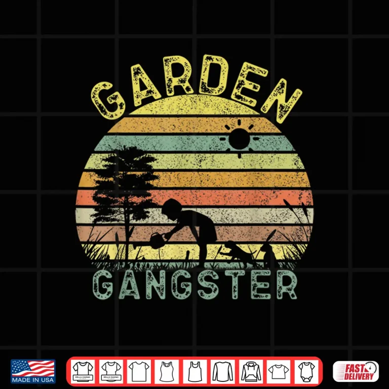 Design Garden Gangster Design Funny Gardening Modern Graphic Shirt