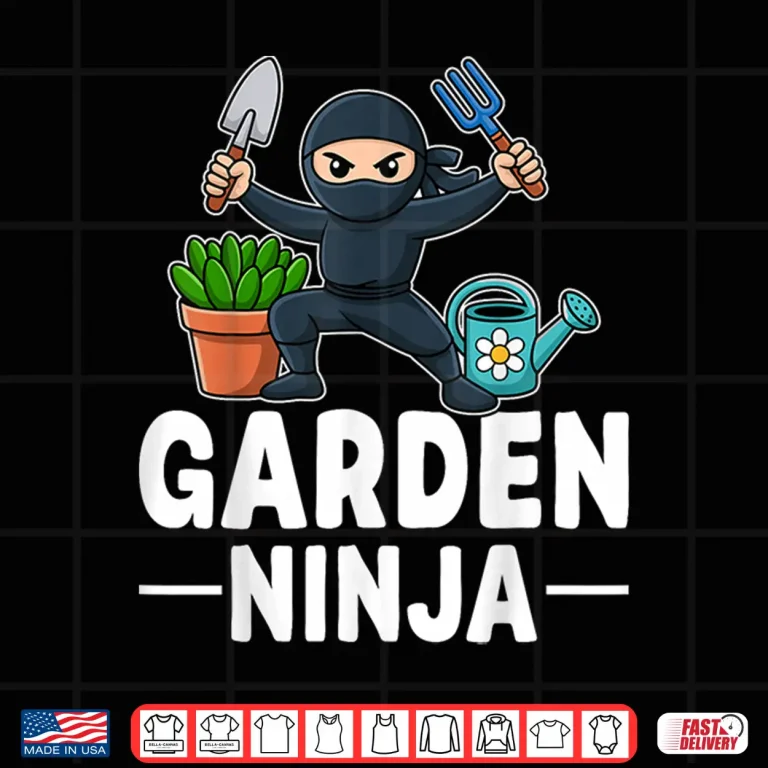 Design Garden Ninja Funny Gardener Plant Lover Gardening Shirt