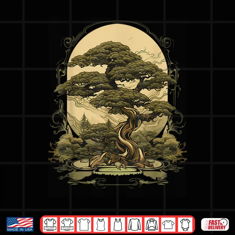 Design Japanese Gardening Art Bonsai Tree Professional Graphic Shirt