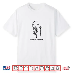 Professional Minimalist Funny Gardening Farmer Modern Graphic Shirt