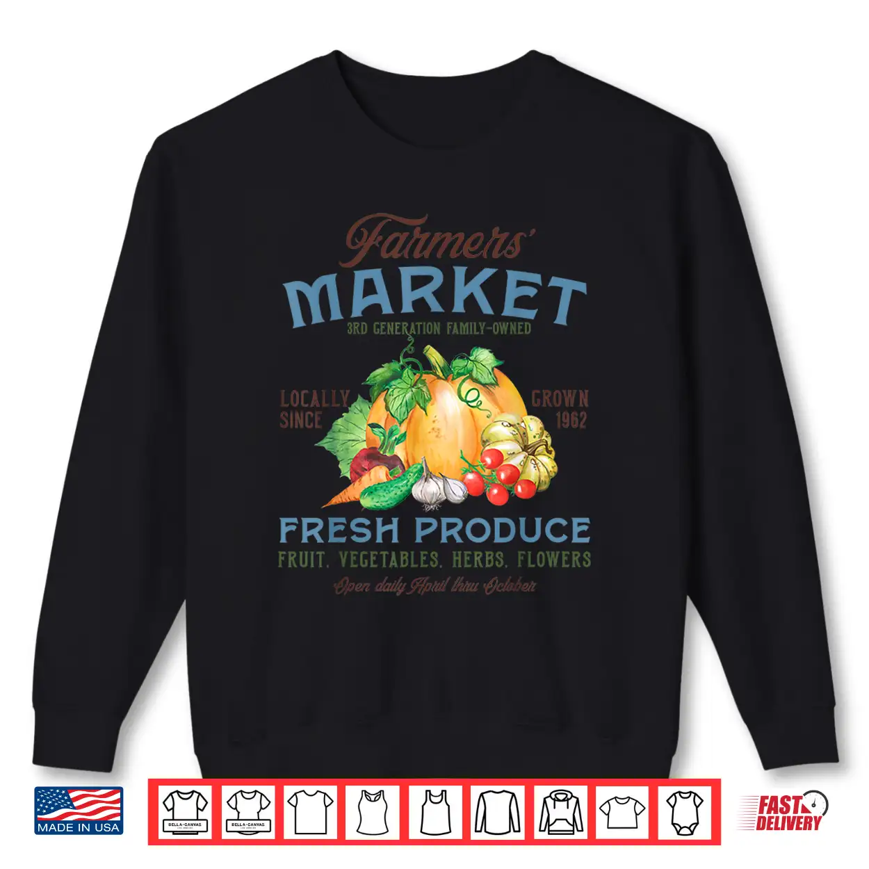 Vintage Farmers Market Support Local Farms Gardening Shirt