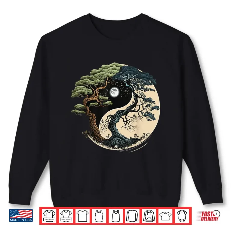 Sweatshirt Yin Yang Tree Of Life Buddhist Bonsai Tree Professional Shirt