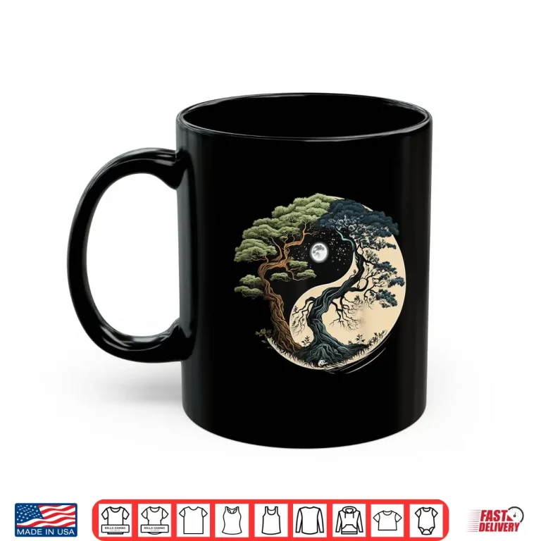 Mug Yin Yang Tree Of Life Buddhist Bonsai Tree Professional Shirt