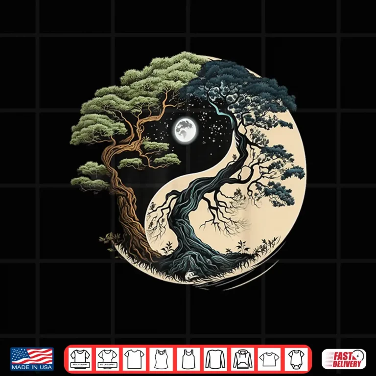 Design Yin Yang Tree Of Life Buddhist Bonsai Tree Professional Shirt