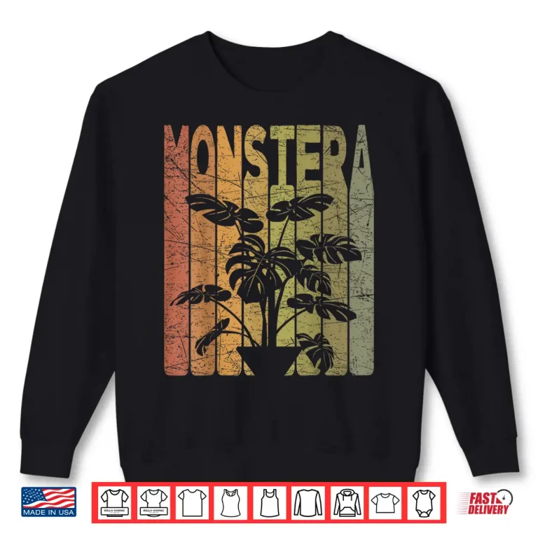 Sweatshirt Monstera Deliciosa Retro Swiss Cheese Plant Vintage Shirt