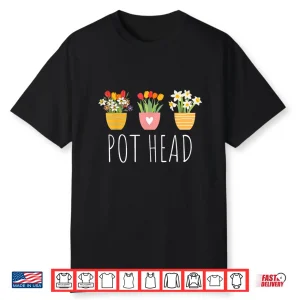 Pot Plants Head Cute Funny Succulent Garden Gardening Shirt