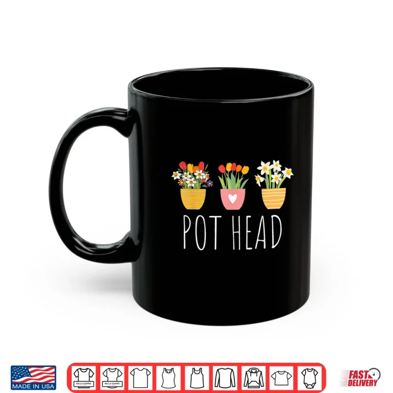 Mug Pot Plants Head Cute Funny Succulent Garden Gardening Shirt