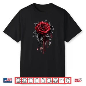 Red Melting Rose Botanist Garden Flower Red Rose Shirt
