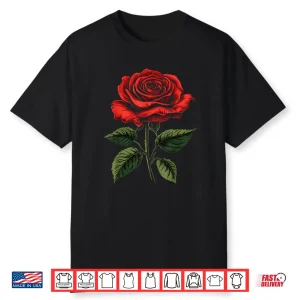 Red Rose Flower Botanist Garden Flower Red Rose Shirt