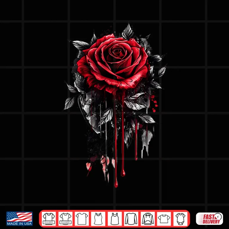 Design Red Melting Rose Botanist Garden Flower Red Rose Shirt