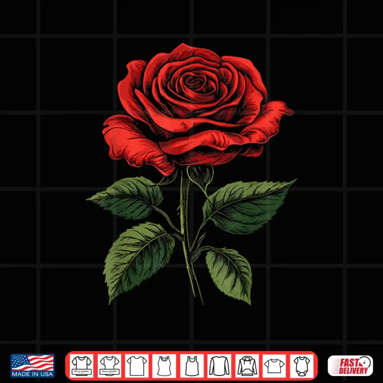 Design Red Rose Flower Botanist Garden Flower Red Rose Shirt