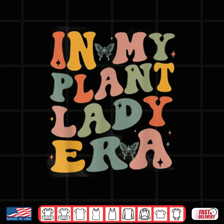 Design Retro Groovy In My Plant Lady Era Christmas Gardening Shirt