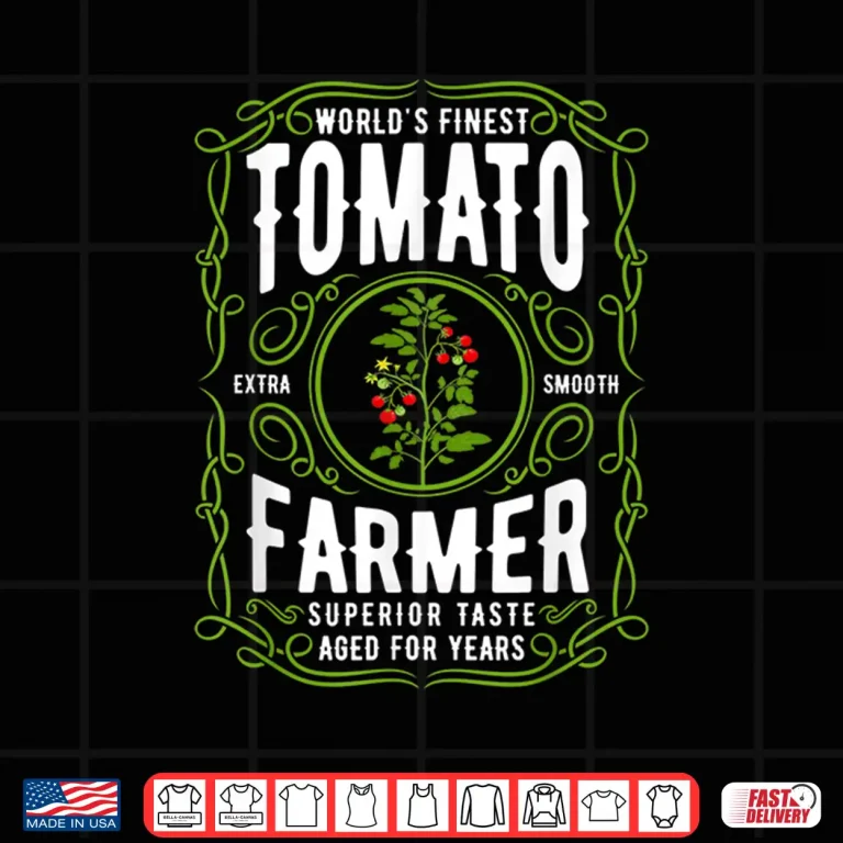 Design Worlds Finest Tomato Farmer Funny Tomato Gardening Shirt