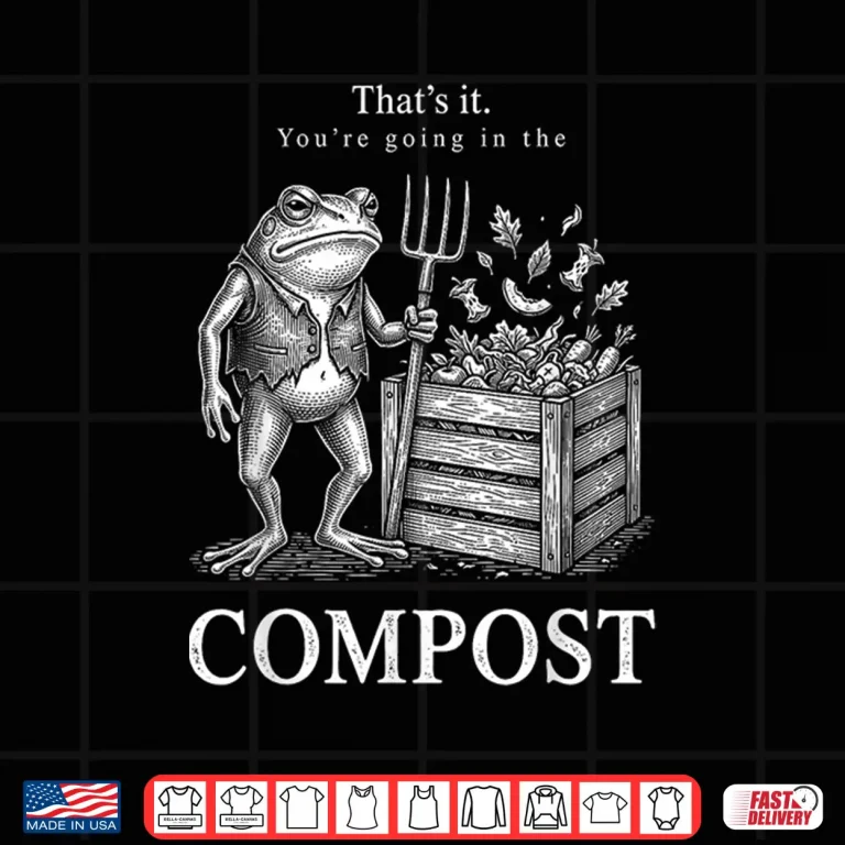 Design Going In The Compost Frog Gardening Funny Professional Shirt