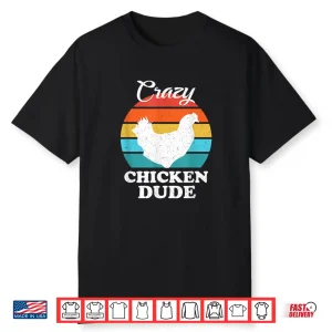 Professional Minimalist Funny Crazy Chicken Dude Modern Shirt
