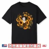 Retro Tuxedo Cat With Sunflower Cute Kitten Lover Gardening Shirt