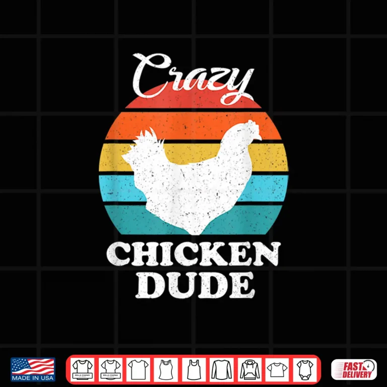 Design Professional Minimalist Funny Crazy Chicken Dude Modern Shirt