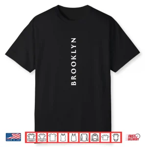 Brooklyn Vertical Writing New York City Modern Graphic Apparel Shirt