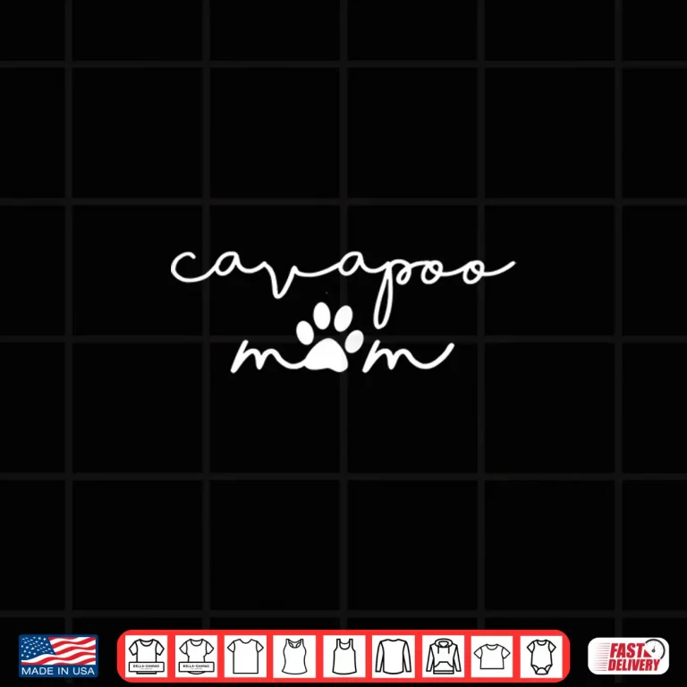 Design Cute Text Writing Cavapoo Mom Professional Modern Graphic Shirt