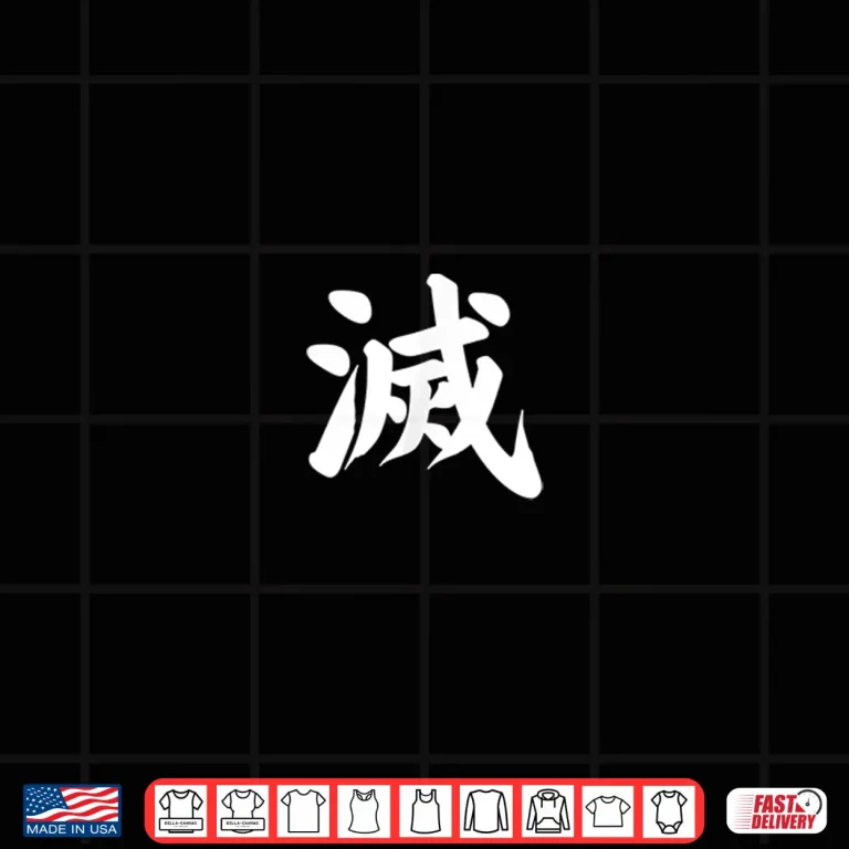 Design Destroy Kanji Front and Back Japanese Letter Japan Symbol Shirt