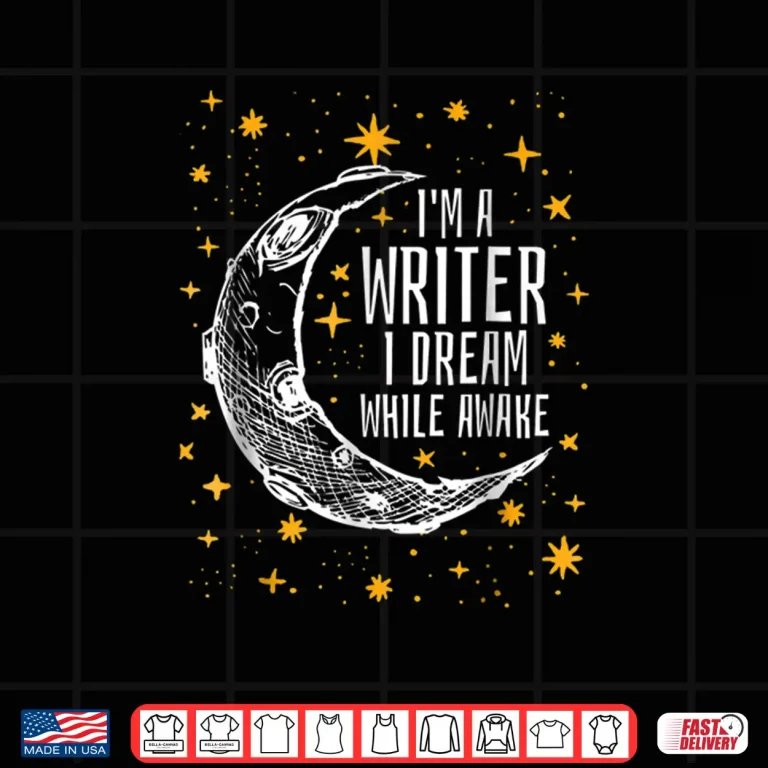 Design Dream While Awake Writer Author Professional Modern Graphic Shirt