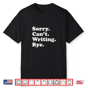 Professional Author Funny Writing Writer Modern Graphic Apparel Shirt