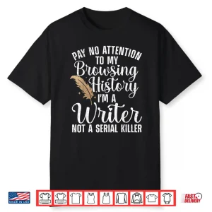 Professional Journalist Author Writing Poetry Modern Graphic Shirt