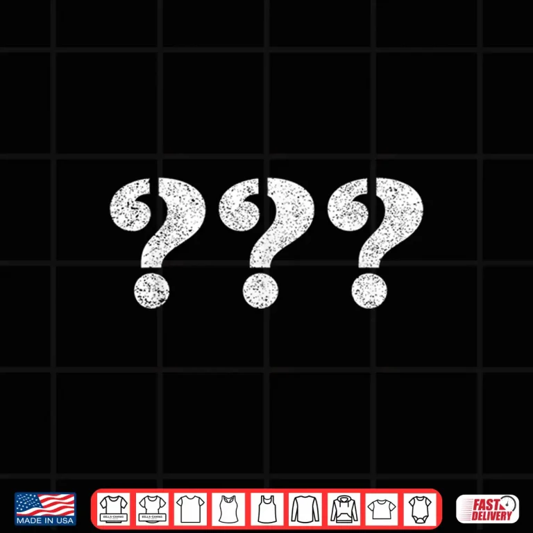 Design Question Mark Stenciled Punctuation Funny Professional Modern Shirt